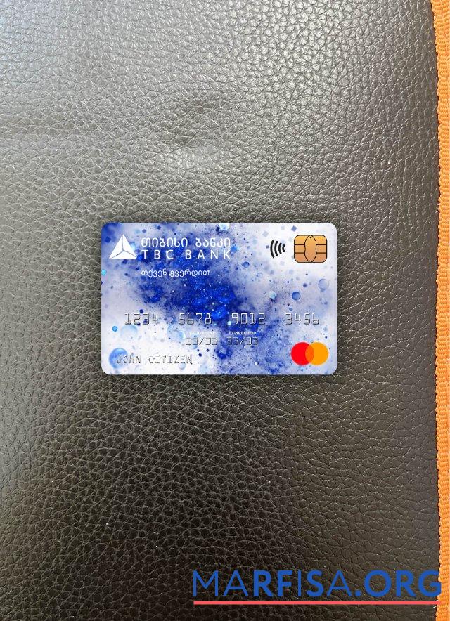 Realistic Georgia TBC bank mastercard photolook front template